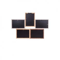 Ceanothe Cadres Et Albums Photos Cadre Photo Multivues 5 Vues Bois Reconstitué 45x31,5 -Décoration de porte Soldes cadre photo multivues 5 vues bois reconstitue 45x31 5 3