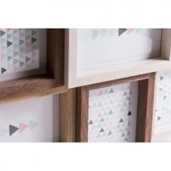 Ceanothe Cadres Et Albums Photos Cadre Photo Multivues 9 Vues Bois Reconstitué 50x45 -Décoration de porte Soldes cadre photo multivues 9 vues bois reconstitue 50x45 3