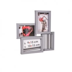 Ceanothe Cadres Et Albums Photos Cadre Photo Multivues Gris 4 Photos Pvc Rigide -Décoration de porte Soldes cadre photo multivues gris 4 photos pvc rigide 3