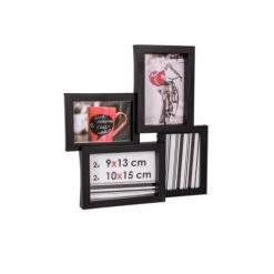 Ceanothe Cadres Et Albums Photos Cadre Photo Multivues Noir 4 Photos Pvc Rigide -Décoration de porte Soldes cadre photo multivues noir 4 photos pvc rigide 4