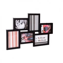 Ceanothe Cadres Et Albums Photos Cadre Photo Multivues Noir 6 Photos Pvc Rigide -Décoration de porte Soldes cadre photo multivues noir 6 photos pvc rigide 2