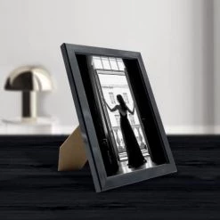 Ceanothe Cadres Et Albums Photos Cadre Photo Noir 13x18 Cm Résine Recyclée -Décoration de porte Soldes cadre photo noir 13x18 cm resine recyclee 3