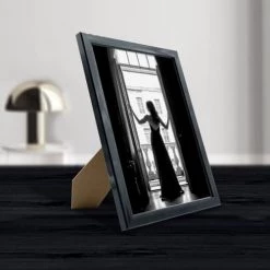 Ceanothe Cadres Et Albums Photos Cadre Photo Noir 18x24 Cm Résine Recyclée -Décoration de porte Soldes cadre photo noir 18x24 cm resine recyclee 3