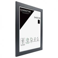Ceanothe Cadres Et Albums Photos Cadre Photo Noir 24x30 Cm Bois Reconstitué -Décoration de porte Soldes cadre photo noir 24x30 cm bois reconstitue 22