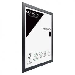 Ceanothe Cadres Et Albums Photos Cadre Photo Noir 40x50 Cm Bois Reconstitué -Décoration de porte Soldes cadre photo noir 40x50 cm bois reconstitue 4