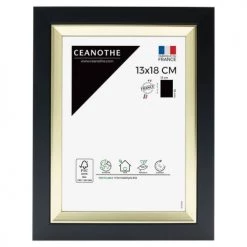 Ceanothe Cadres Et Albums Photos Cadre Photo Noir Doré 13x18 Cm Résine Recyclée