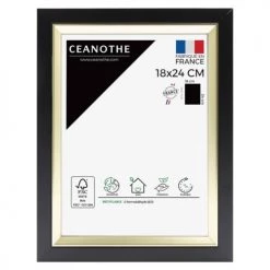 Ceanothe Cadres Et Albums Photos Cadre Photo Noir Doré 18x24 Cm Résine Recyclée