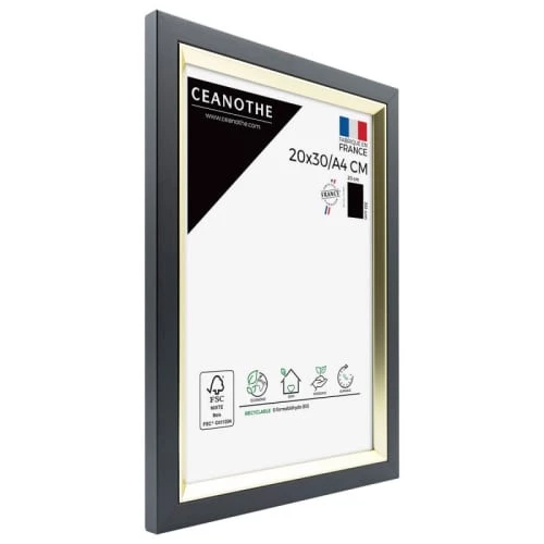 Ceanothe Cadres Et Albums Photos Cadre Photo Noir Doré 20x30/A4 Cm Résine Recyclée 5 Ceanothe Cadres Et Albums Photos Cadre Photo Noir Doré 20x30/A4 Cm Résine Recyclée – Image 5
