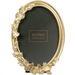 Maisons Du Monde Cadres Et Albums Photos Cadre Photo Ovale à Ornements Feuilles Dorées 13x18