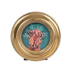 Maisons Du Monde Cadres Et Albums Photos Cadre Photo Rond à Moulures En Polyrésine Dorée D7 - Lot De 2