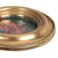 Maisons Du Monde Cadres Et Albums Photos Cadre Photo Rond à Moulures En Polyrésine Dorée D7 - Lot De 2 -Décoration de porte Soldes cadre photo rond a moulures en polyresine doree d7 1000 16 23 218143 3