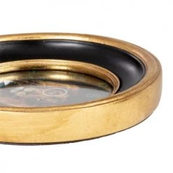 Maisons Du Monde Cadres Et Albums Photos Cadre Photo Rond En Polyrésine Noire Et Dorée 12x12 -Décoration de porte Soldes cadre photo rond en polyresine noire et doree 12x12 1000 2 32 216225 3