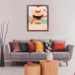 Ceanothe Cadres Et Albums Photos Cadre Photo Terracotta 50x70 Cm Avec Verre Synthétique Bois Reconstitu -Décoration de porte Soldes cadre photo terracotta 50x70 cm avec verre synthetique bois reconstitu 2