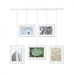 Umbra Cadres Et Albums Photos Cadres Photos Exhibit Métal Blanc -Décoration de porte Soldes cadres photos exhibit metal blanc 3