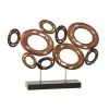 LANADECO Bustes Et Statues Cercles Ouverts Sur Pied Métal Mix 56,5x45cm