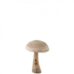 LANADECO Bustes Et Statues Champignon En Châtaignier Naturel H37cm -Décoration de porte Soldes champignon en chataignier naturel h37cm 5