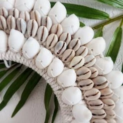 My Bliss Home Bustes Et Statues Collier Décoratif Blanc Beige 30x55cm -Décoration de porte Soldes collier decoratif blanc beige 30x55cm 2