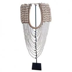 My Bliss Home Bustes Et Statues Collier Décoratif Blanc L30xH60 Cm