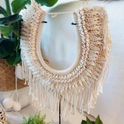 My Bliss Home Bustes Et Statues Collier Décoratif Marcamé Blanc L35 X H55 Cm -Décoration de porte Soldes collier decoratif marcame blanc l35 x h55 cm 1