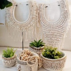 My Bliss Home Bustes Et Statues Collier Décoratif Marcamé Blanc L35 X H55 Cm -Décoration de porte Soldes collier decoratif marcame blanc l35 x h55 cm 2