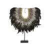 Now’s Home Bustes Et Statues Collier En Plumes Et Coquillages Noirs