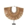LANADECO Bustes Et Statues Collier Sur Pied Coquillages Zostère Beige H36cm