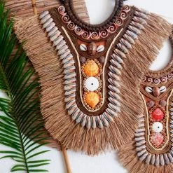 My Bliss Home Bustes Et Statues Collier Tribal L48 X H60 Cm -Décoration de porte Soldes collier tribal l48 x h60 cm 4