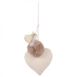Maisons Du Monde Boutons Et Déco De Porte Coussin De Porte Cœur écru Et Pompon Beige - Lot De 2