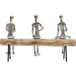 Kare Design Bustes Et Statues Déco Amis Banc En Bois Et Aluminium -Décoration de porte Soldes deco amis banc en bois et aluminium 2