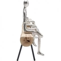 Kare Design Bustes Et Statues Déco Amis Banc En Bois Et Aluminium -Décoration de porte Soldes deco amis banc en bois et aluminium 3