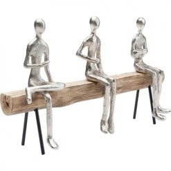Kare Design Bustes Et Statues Déco Amis Banc En Bois Et Aluminium -Décoration de porte Soldes deco amis banc en bois et aluminium 4