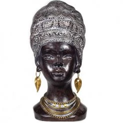 Signes Grimalt Bustes Et Statues Figurine Buste Femme Africaine H34cm