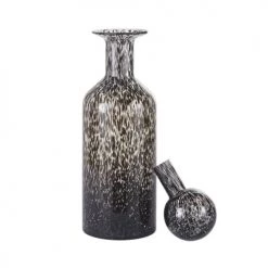 Décoration de porte Soldes -Décoration de porte Soldes flacon en verre noir h52 1000 12 4 220502 2