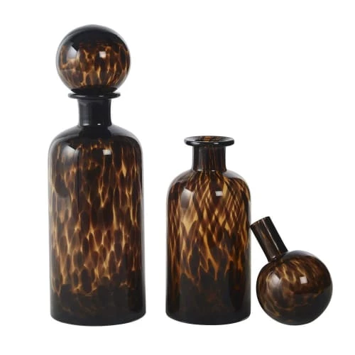 Maisons Du Monde Cloches Et Verrerie Flacons Déco En Verre Teinté Brun Et Noir H35 (x2) 2 Maisons Du Monde Cloches Et Verrerie Flacons Déco En Verre Teinté Brun Et Noir H35 (x2) – Image 2