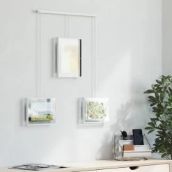 Umbra Cadres Et Albums Photos Jeu De 3 Cadres 10x15 Et 13x18 Suspendus Métal Blanc -Décoration de porte Soldes jeu de 3 cadres 10x15 et 13x18 suspendus metal blanc 3