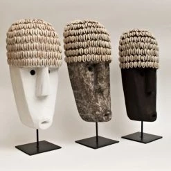 My Bliss Home Bustes Et Statues Masque Naturel Vieilli H40 Cm -Décoration de porte Soldes masque naturel vieilli h40 cm 4