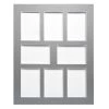 Ceanothe Cadres Et Albums Photos Passe-partout Multivues Carton Gris 40x50 Cm 8 Ouvertures 10x15 Cm