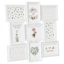 Decoratie Pêle-mêle Photos Pêle Mêle 9 Photos Blanc