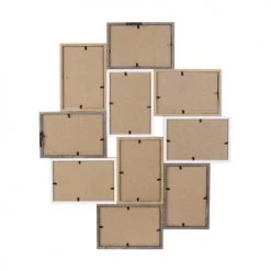 The Home Deco Factory Cadres Et Albums Photos Pêle-mêle Design Scandinave Natural 10 Photos Blanc Et Bois -Décoration de porte Soldes pele mele design scandinave natural 10 photos blanc et bois 2