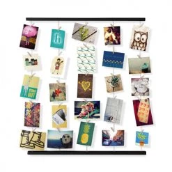 Umbra Cadres Et Albums Photos Pêle-mêle Mural Pour Environ 40 Photos, En Bois Noir Laqué -Décoration de porte Soldes pele mele mural pour environ 40 photos en bois noir laque 3