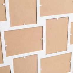 Mobili Rebecca Pêle-mêle Photos Pêle-mêle Pour 12 Photos De Taille 10x15 En Mdf Blanc -Décoration de porte Soldes pele mele pour 12 photos de taille 10x15 en mdf blanc 3