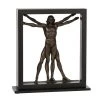 LANADECO Bustes Et Statues Personnage Dans Cadre Résine Bronze H32cm