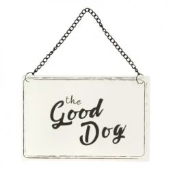 Maisons Du Monde Boutons Et Déco De Porte Plaque Décorative à Suspendre En Métal Beige Crème Imprimé 15x10 - Lot De 4