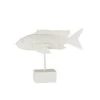 LANADECO Bustes Et Statues Poisson Tropical Long Pied Résine Blanc H25cm