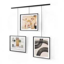 Umbra Cadres Et Albums Photos Porte Photos Escalier 3 Cadres Exhibit Noir -Décoration de porte Soldes porte photos escalier 3 cadres exhibit noir 2