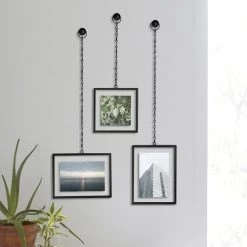 Umbra Cadres Et Albums Photos Set De 3 Cadres Photos Fotochain Métal Noir -Décoration de porte Soldes set de 3 cadres photos fotochain metal noir 4