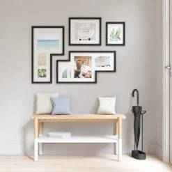 Umbra Cadres Et Albums Photos Set De 4 Cadres Photos Mingle Bois Noir -Décoration de porte Soldes set de 4 cadres photos mingle bois noir 2