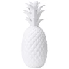 Maisons Du Monde Objets Déco De Jardin Statue Ananas En Céramique Blanche D.44cm