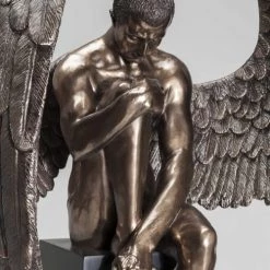 Kare Design Bustes Et Statues Statue Ange Assis En Bronze Et Polyrésine H63 -Décoration de porte Soldes statue ange assis en bronze et polyresine h63 3