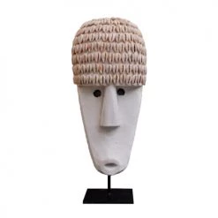 My Bliss Home Bustes Et Statues Statue Blanche En Bois Sculpté H40 Cm -Décoration de porte Soldes statue blanche en bois sculpte h40 cm 3